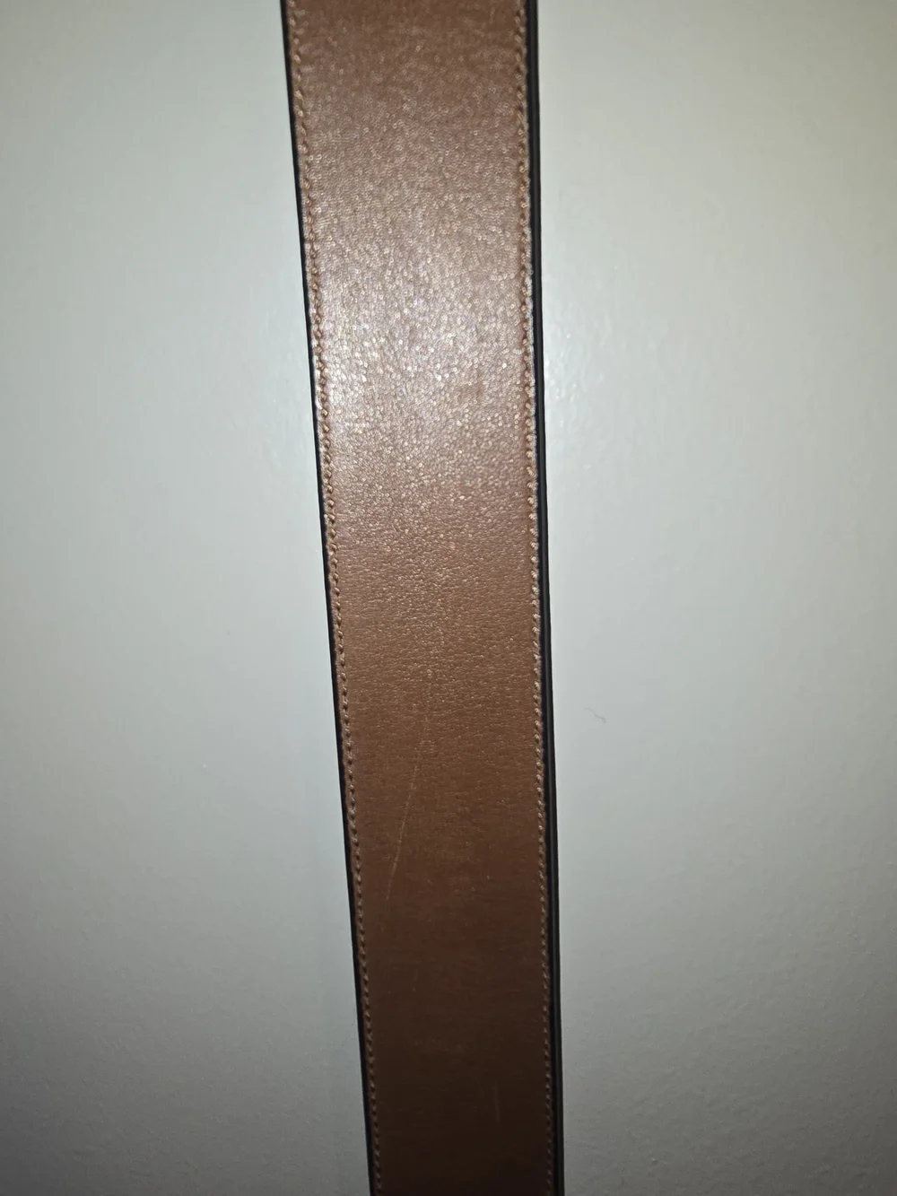 Coach Men’s Black and Brown Leather Belt with Signature 'C' Buckle